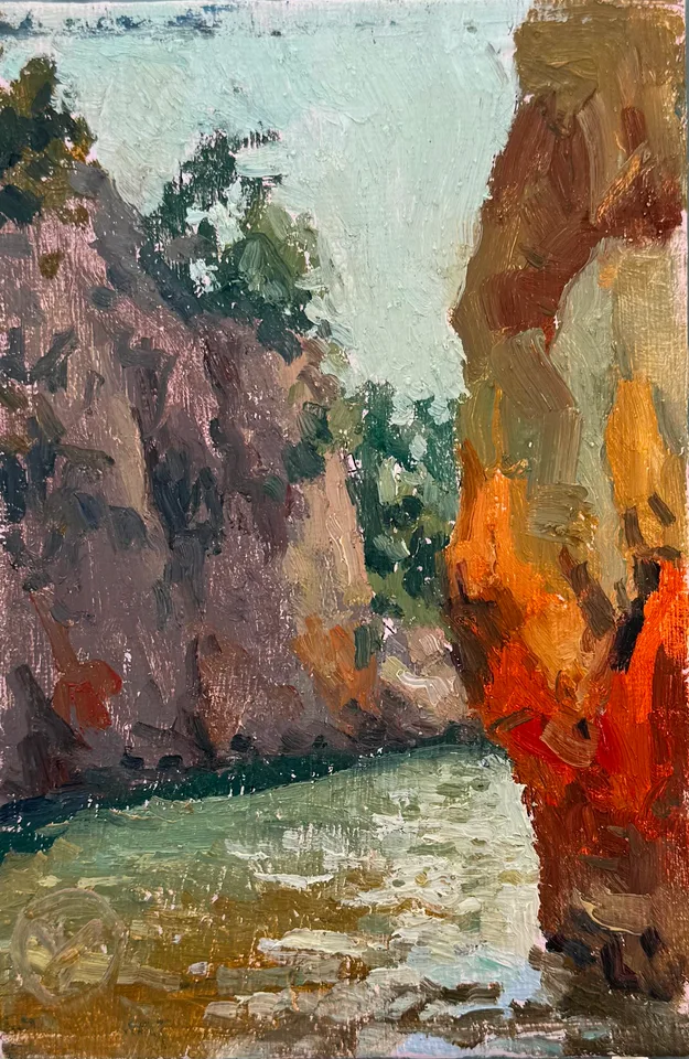 Secret beach 2024 oil on panel